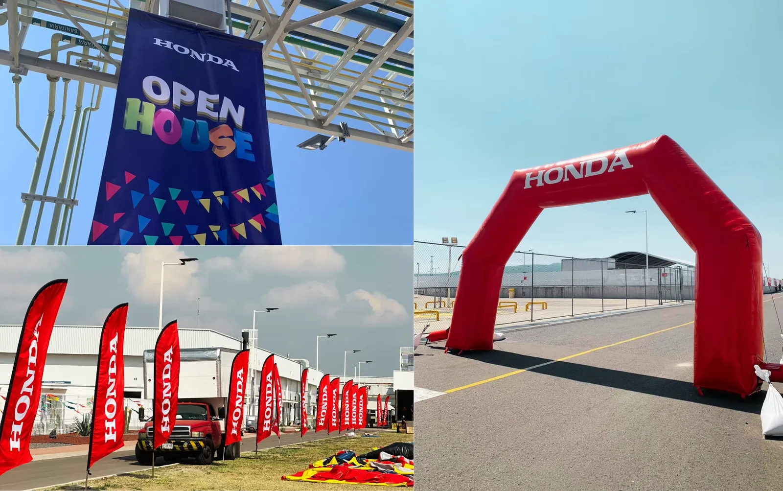 Collage de proyectos reales realizados para Honda